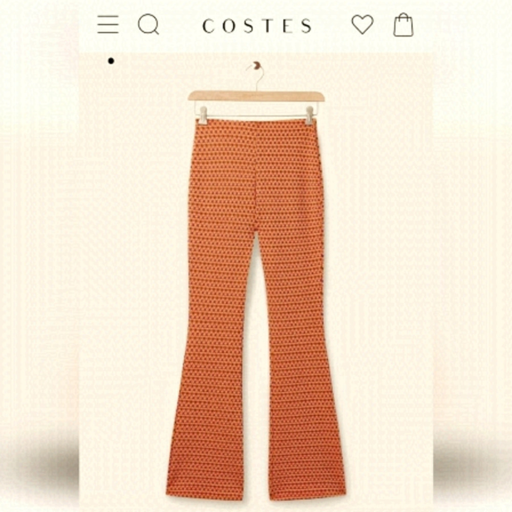 Costes Europe funky zig zag colourful flare pants Euro Sz XXL
